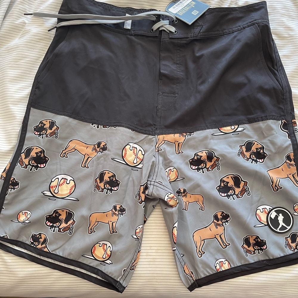 Baseball swim shorts. Nwt